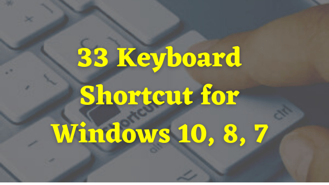 keyboard shortcut for windows